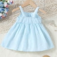 thumbnail image 4 of Noric Girls Summer Dresses Sleeveless Spaghetti Strap Princess Dresses with Big Bow Tie Loose Fit A Line Swing Dresses Ages 0-9, 4 of 7
