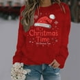 thumbnail image 2 of OJinShaWanO Plus Size Oversized Sweater Ladies' Winter Floral Print Sweatshirt Long Sleeve Christmas Top, 2 of 4