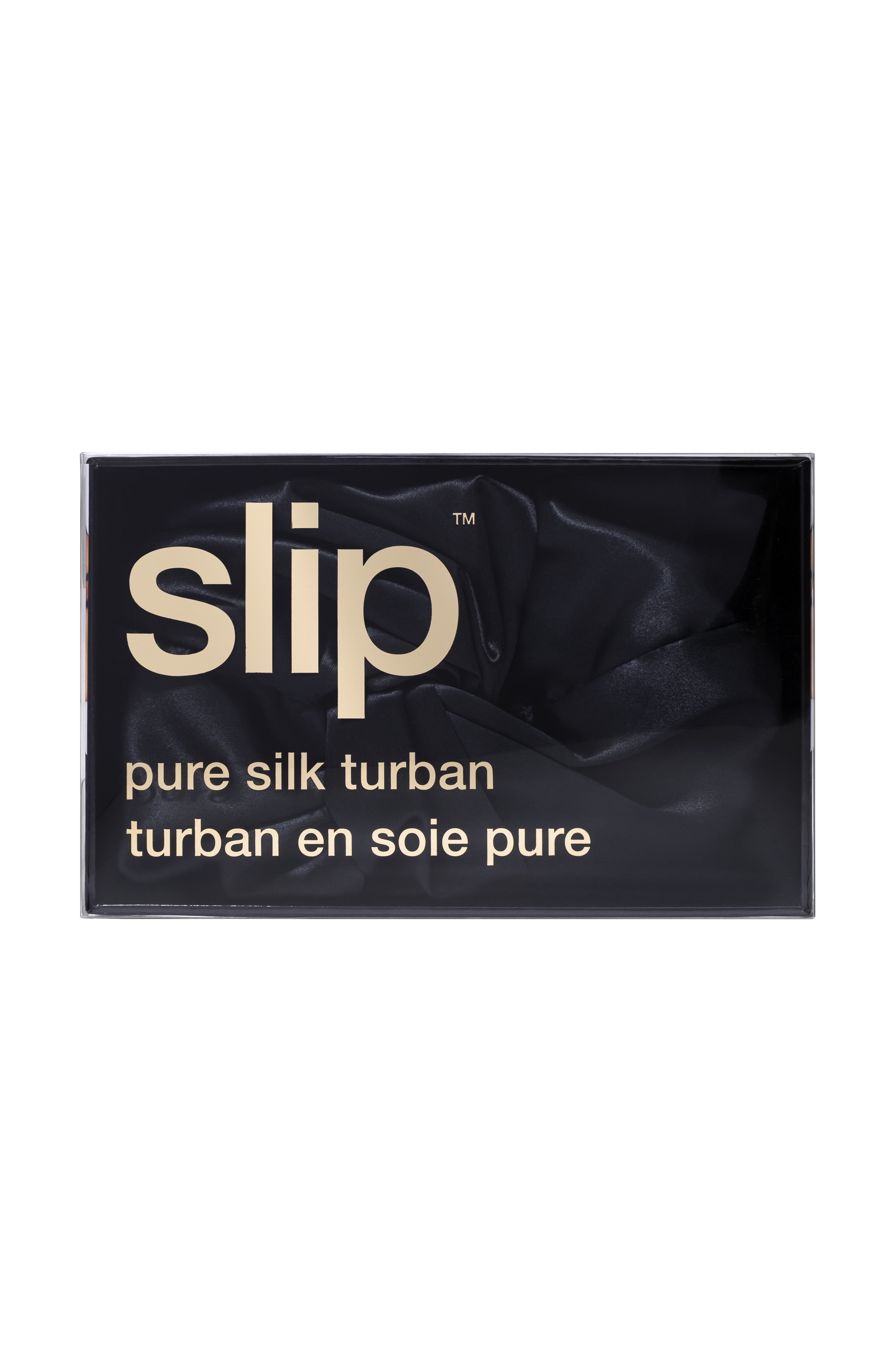 Slip Pure Silk Turban Multipurpose Head Wrap, Black