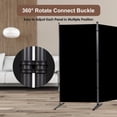thumbnail image 2 of YASRKML Room Divider, 3 Panel Folding Privacy Screen for Office, Room Divider Screen Freestanding Partition Room Separators Fabric Panel 102"x71.3", Black, 2 of 6