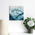 thumbnail image 4 of Chilfamy Mountain Range Clouds Watercolor Painting Canvas Art Print 16x16in, 4 of 6