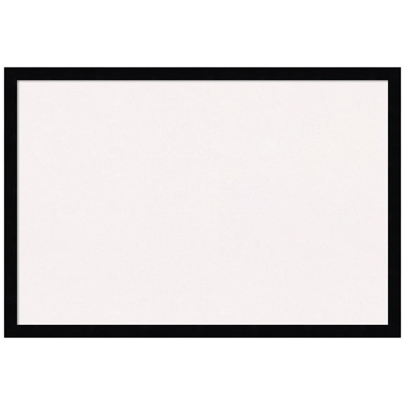 Amanti Art White Cork Board Wood Framed Svelte Noir Black Bulletin Board 25 in. x 17 in.