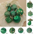 thumbnail image 2 of Adornos navideños de bolas verdes con forma especial, decoración de fiesta para árbol de Navidad, colgante de esferas navideñas de Año Nuevo 2024, 2 of 5