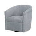 thumbnail image 6 of Comfort Pointe Lynton Indigo Blue Polyester Fabric Swivel Accent Chair, 6 of 7