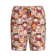thumbnail image 4 of Wukai Maneki-Neko Cats Men’s Short Pajama Pants With Pockets Soft Sleep Pj Shorts for Men-, 4 of 6