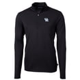 thumbnail image 2 of Men's Cutter & Buck Black Kentucky Wildcats Big & Tall Virtue Eco Pique Recycled Quarter-Zip Pullover Top, 2 of 3