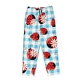 thumbnail image 4 of Xecao Flowers and Lady Bugs Women's Straight Lounge Pajama Pants: The Epitome of Relaxed Sleepwear, 4 of 9