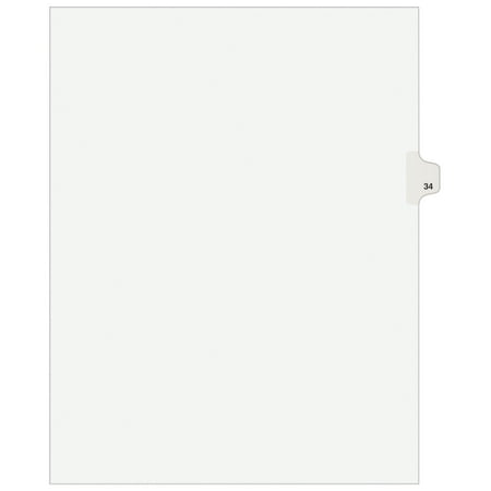 UPC: 0072782010348 | Avery Individual Legal Dividers Avery Style  Letter Size  Side Tab #34 (1034)