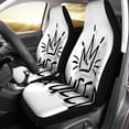 thumbnail image 2 of RYLABLUE Set of 2 Car Seat Covers Queen Typography Crown Textile Print T Universal Auto Front Seats Protector Fits for Car,SUV Sedan,Truck, 2 of 5