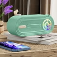 thumbnail image 6 of LACKUST Outdoor Portable Bluetooth 5.4 Speaker, Heavy Bass High Sound Quality, Long Battery Life, Stereo Pairing, TF Card/FM/USB, Compact Mint Green Wireless Speaker, 6 of 6