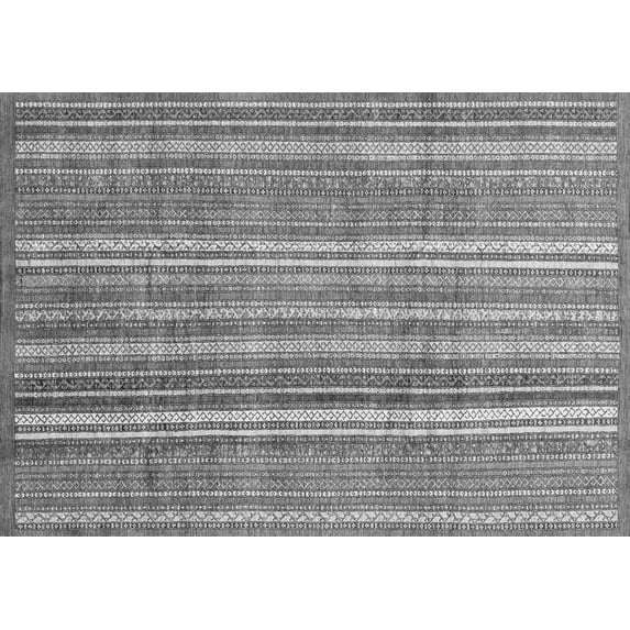 Ahgly Company Indoor Rectangle Abstract Gray Modern Area Rugs, 3' x 5'