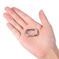 thumbnail image 3 of Monedero Correa Anillos, 5uds 34mm Metal Ovalado Resorte Broche Hebilla Accesorios para Bolsa Artesanía Bricolaje Accesorios Gancho Clip, Plateado Tono, 3 of 6