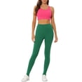 thumbnail image 2 of Allegra K Women's Solid Soft Elastic Waistband Gym Yoga Stirrup Pants, 2 of 5