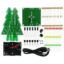 BINGLI 3D Xmas Christmas Tree DIY Model Assemble kit with 7 Color Flashing RGB LED Circuit Funny Electronic Science Experiment Kit Project Board for Student Teens Soldering Practice Learning