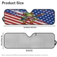 thumbnail image 5 of Uorisanigo Windshield Sun Shade for Jeep Wrangler JK JKU JL JLU 1997-2025 & Jeep Gladiator JT 2020-2024, Hippie Frog American Flag Front Window Sun Visor Blocks UV Rays Foldable Sunshade, 5 of 7