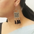 thumbnail image 3 of Efulgenz Boho Vintage Antique Ethnic Gypsy Tribal Indian Oxidized Silver Round Tassel Dangle Earrings Set Jewelry… (Style 3), 3 of 4