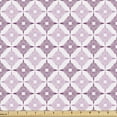 thumbnail image 1 of Geometric Fabric by the Yard, Repeated Illustration of Oriental and Floral Theme Inspired Elements, Decorative Upholstery Fabric for Sofas and Home Accents, White and Pale Fuchsia by Ambesonne, 1 of 5
