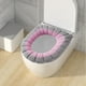 thumbnail image 4 of UNLLLL - Funda para asiento de inodoro de baño (1 unidad), universal, de punto, para las cuatro estaciones, aro de inodoro grueso para invierno, lavable, para baño, 4 of 8