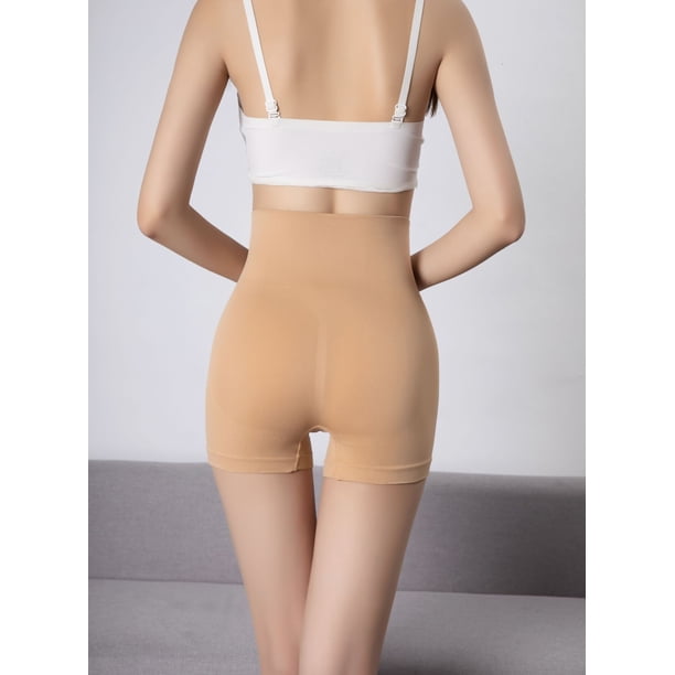 Pantalones de cintura plana con ángulo de abdomen y cadera para mujer, moldeadores de cintura y cadera, talla de cadera de 200 kg, pantalones de seguridad dos en uno sin dobladillo