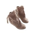 thumbnail image 2 of Bottes d'Automne Creuses Nœud Bas Talon Rond Bottes Courtes pour Femmes Chaussures Décontractées Automne en Liquidation, 2 of 8