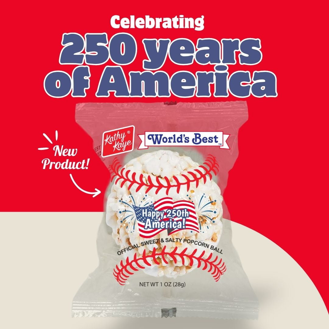 Baseball Popcorn Balls, Bulk Popcorn, 18 Count, 1 Ounce per Ball
