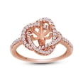 thumbnail image 3 of 2/7 Carat CT Natural Diamond Round Cut In 14k Rose Gold Wedding Semi Mount Ring Jewelry For Womens Ring Size-5.5, 3 of 3