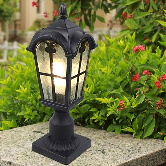 Anqidi Outdoor Post Lamp Garden Patio Waterproof Pole Lantern Lighting Fixture