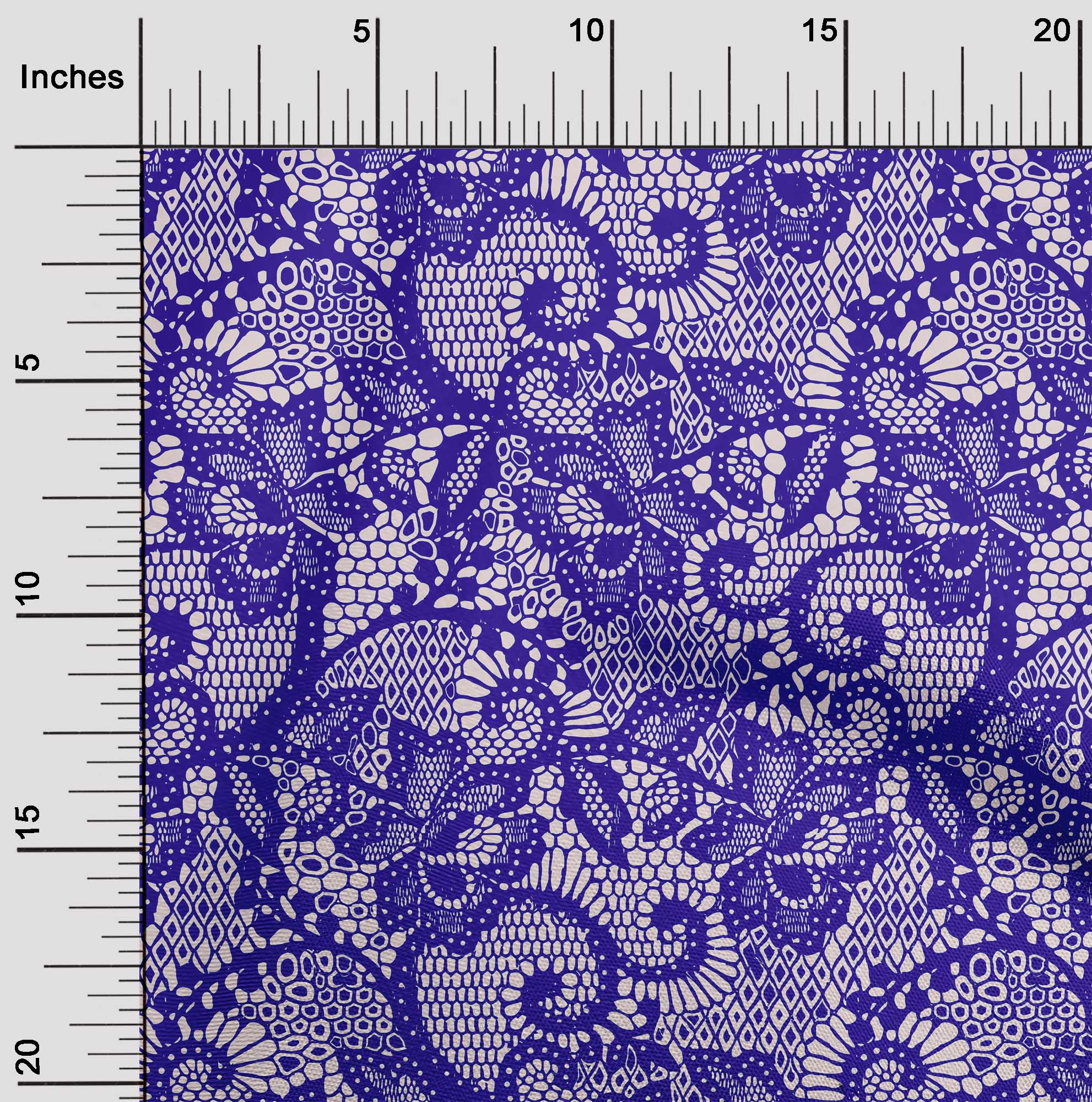oneOone Rayon Dark Purple Fabric Lace Floral Sewing Craft Projects Fabric Prints By Yard 56 Inch Wide