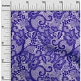 thumbnail image 2 of oneOone Rayon Dark Purple Fabric Lace Floral Sewing Craft Projects Fabric Prints By Yard 56 Inch Wide, 2 of 5