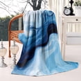 thumbnail image 2 of Light Blue Marble Flow Pattern Blanket,Comfortable Soft Flannel Throw Blanket,All Season,Warm Lightweight Blankets for Sofa Bed Couch Living Room Chair,50"x60", 2 of 4