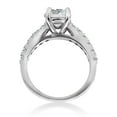 thumbnail image 4 of Pompeii 1 1/2 ct Diamond Solitaire With Accents Round Engagement Ring 14k White Gold, 4 of 5