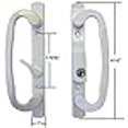 thumbnail image 4 of Sliding Glass Patio Door Handle Set, Mortise Type, B-Position, Off Center Latch Keyed, White, 4 of 4