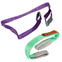 SENRISE 1-2T Polyester Flat Webbing Lifting Sling Strap for Lifting Vehicle Cargo Crane 1-4M Purple Green