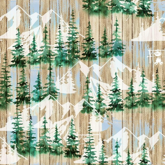 Fabric Editions 36" x 42" Cotton Forest 1 Yard Precut Sewing & Craft Fabric, Multi 3 Pieces