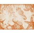 thumbnail image 2 of Grey, Jace 14x12 Black Ornate Wood Framed with Double Matting Museum Art Print Titled - Sea Life in Burnt Orange 1, 2 of 4