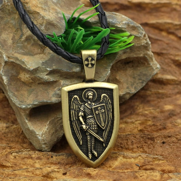 Hequ 9117 Patron Saint St Michael The Archangel Cross Shield Medal Pendant Necklace Com - St Michael Archangel Cross Shield Charm Silver Pendant Necklace Hequ 9117 Patron Saint St Michael The Archangel Cross Shield Medal Pendant Necklace Com - St Michael Archangel Cross Shield Charm Silver Pendant Necklace