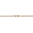 thumbnail image 4 of Real 14kt Rose Gold 1.5mm Diamond Cut Machine-made Rope Chain; 16 inch; Lobster Clasp; for Adults and Teens; for Women and Men, 4 of 5
