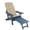 Navy Blue, variant on Innovaze Folding Adirondack Chair with Ottoman, 700LBS Heavy Duty Poly Lumber Outdoor Chair, Adjustable Back, Cup Holders, All Weather HIPS Patio Chair for Porch, Backyard, Pool (Navy Blue)