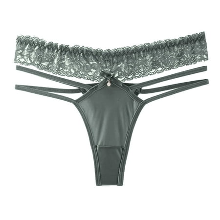 eczipvz Women s Sexy Satin Thong Panties Lace Tangas Cheeky Underwear Cotton Brief(Green M)