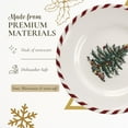thumbnail image 4 of Spode Christmas Tree Canape Plates - Set of 4 | Peppermint Design, Holiday Dinner Plate | Christmas Serving Plate & Festive Appetizer Plate | Seasonal Decorative Plate, Holiday Tableware, 4 of 7