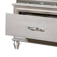 thumbnail image 5 of Sam King Bed with LED Lights-Storage-White Tufted Faux Leather, 5 of 6