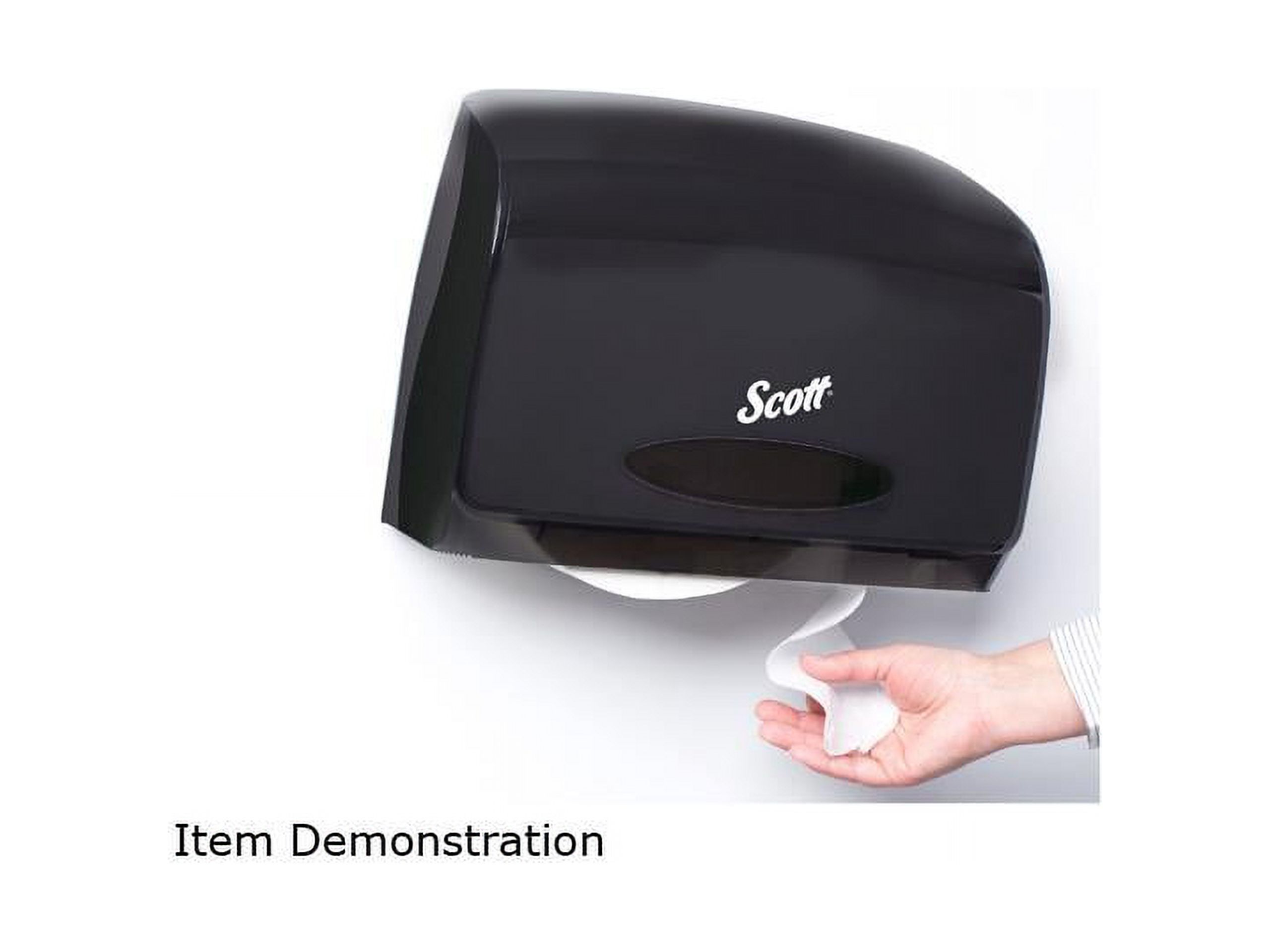 Scott Essential Coreless Jumbo Roll Tissue Dispenser, 14.25 x 6 x 9.7, Black -KCC09602 - image 3 of 5