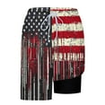 thumbnail image 6 of Runfenguu Swimming Shorts For Men, Shorts For Men Athletic Men'S Sports Shorts Beach Pants Elastic Waist Drawstring Pockets Casual Flame Print Knee Length Shorts Mens Active Shorts, 6 of 6