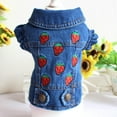 thumbnail image 6 of Turndown Collar Pet Dog Vest Dress-Up Denim T-shirt Outfit for Spring – Skin-Friendly Fashion, 6 of 8