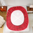 thumbnail image 5 of Feelyou Child American Lacrosse Twin Sheet Sets, Ball Sports Gaming Twin Fitted Sheet, Red Cartoon Theme Flat Sheet, Microfiber Bedroom Decor, 3 Pieces, 5 of 7