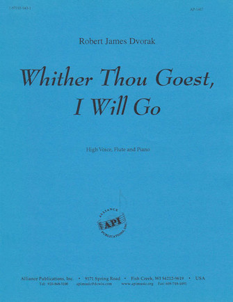 Whither Thou Goest I Will Go High Voc Fl Pno Choral Music Sheet Music Songbook Walmart Walmart 