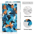 thumbnail image 2 of 2-Piece Polyester cotton Towel Set Absorbent Blue and Orange Abstract Pattern Seamless Hand Towel Bath Towel Soft and Comfortable Machine Wash 28.3x14.4, 2 of 7