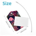 thumbnail image 4 of Square 2Pack PU Leather Flamingo Cruise Luggage Tag with Privacy Cover and Stainless Steel Ring - Suitable for Travel Handbags Backpacks Luggage Tags, 4 of 6