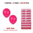 thumbnail image 3 of 1 Set =1.5g 12x50 PCS 25cm Rose Pink Latex Balloons, Medium Pack, Party Decoration Balloons for Birthdays, Weddings, and Events, 3 of 7