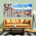 thumbnail image 3 of IDEA4WALL 3 Piece Framed Canvas Wall Art for Living Room, Bedroom Italy City Landscape Canvas Prints for Modern Home Decoration Ready to Hang, 3 of 4